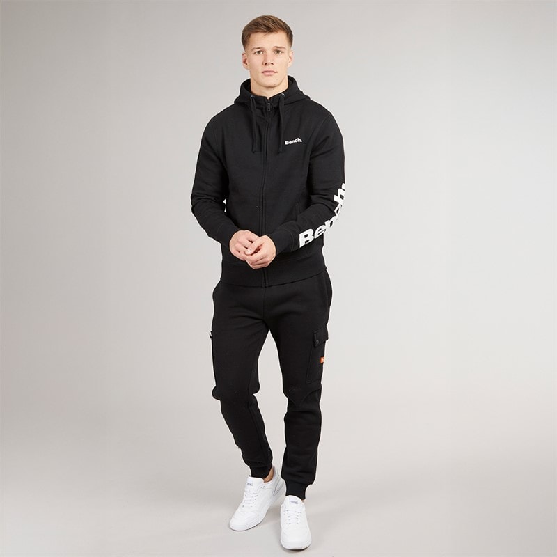 Bench Herre Maslow 22 Zip Through Hoodie Sort - Billede 4
