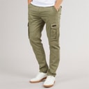 Bench Herre Sergei Twill Cargobukser Lyse Khaki