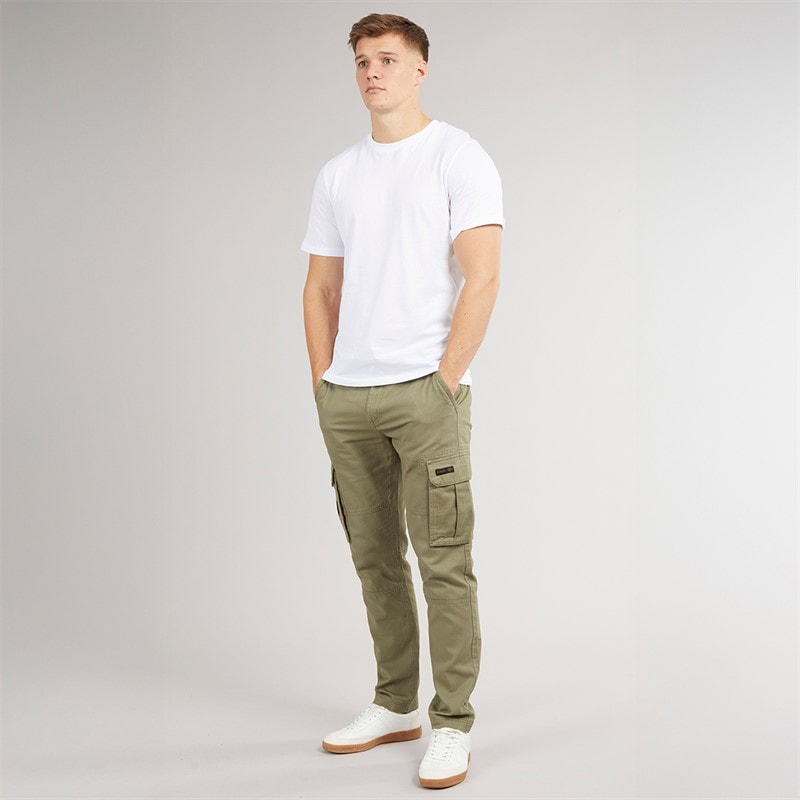 Bench Herre Sergei Twill Cargobukser Lyse Khaki - Billede 3