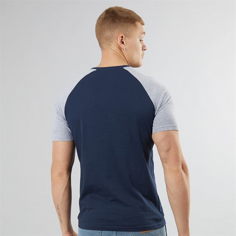 Bench Herre Trova T-Shirts med 5-pak Sort/Blå/Burgunder Melange/Jeans Melange/Ecru Melange - Billede 2