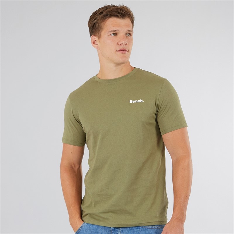 Bench Herre Envoy Fem-pak T-shirts Sort/Lyse Khaki/Hvid/Sten/Stålgrå - Billede 2
