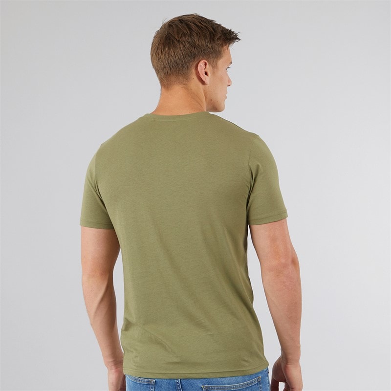 Bench Herre Envoy Fem-pak T-shirts Sort/Lyse Khaki/Hvid/Sten/Stålgrå - Billede 3