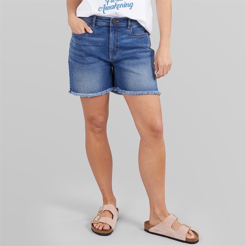 Bench Dame Kaylie Denim Shorts Mellem Blå - Billede 1