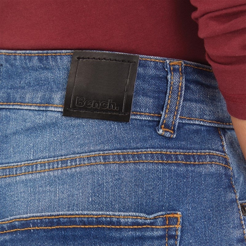 Bench Dame Lena Denim Shorts Mellemblå - Billede 3