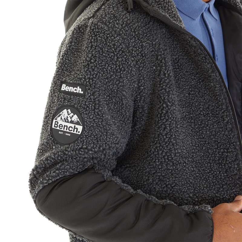 Bench Herre Brecon Lynlås Sherpa Fleece Sort Melange - Billede 3