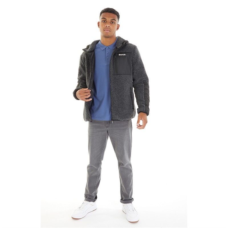 Bench Herre Brecon Lynlås Sherpa Fleece Sort Melange - Billede 5