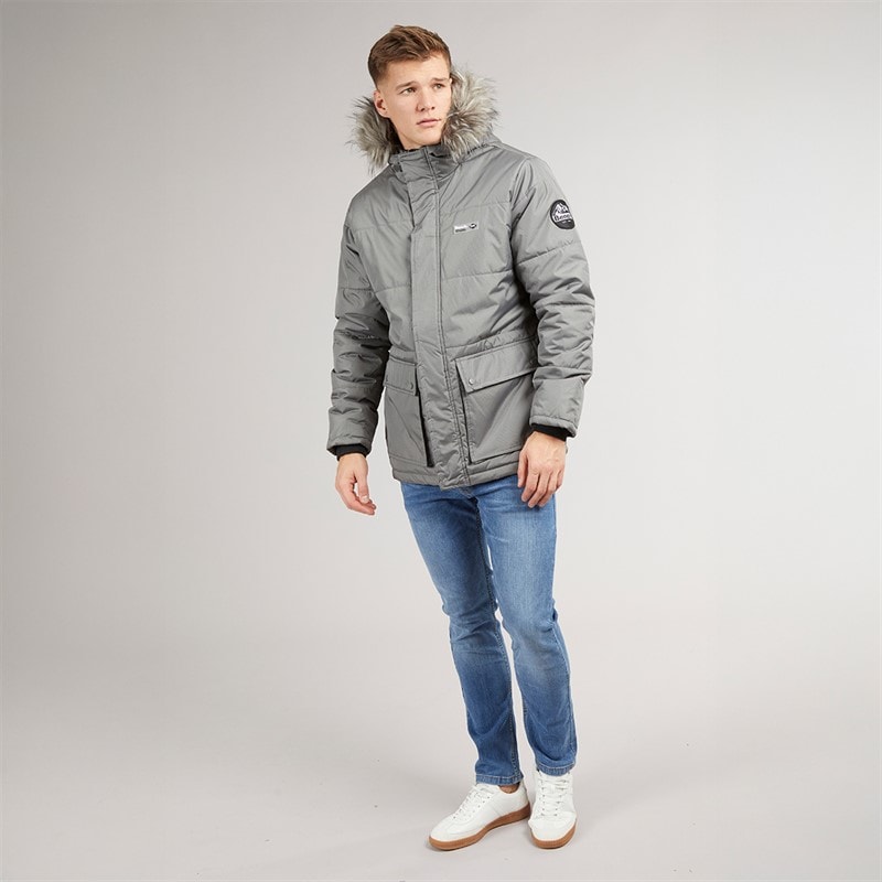 Bench Herre Koufax Vatteret Parka Stålgrå/Sort - Billede 4