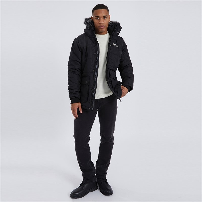 Bench Herre Koufax Vatteret Parka Sort - Billede 4