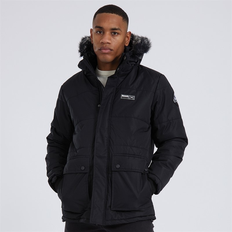 Bench Herre Koufax Vatteret Parka Sort - Billede 5