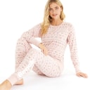 Bench Dame Soffi Loungewear Set Stoflig Rosa Fairisle
