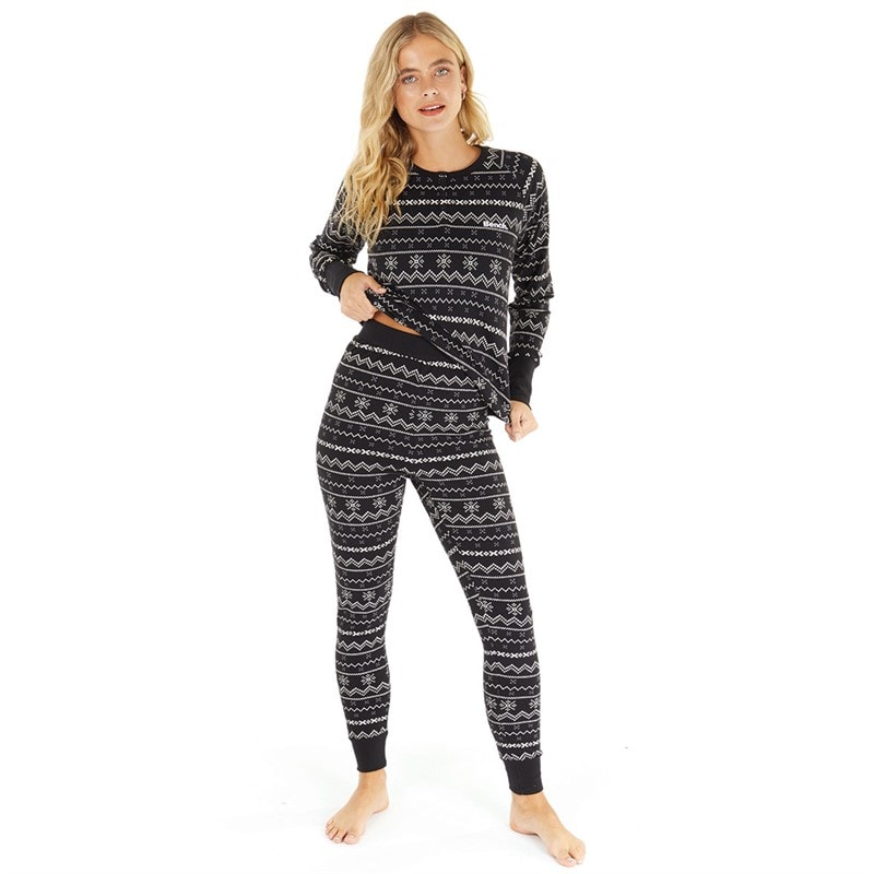 Bench Sæt med Loungewear til Kvinder Sort Fairisle - Billede 3