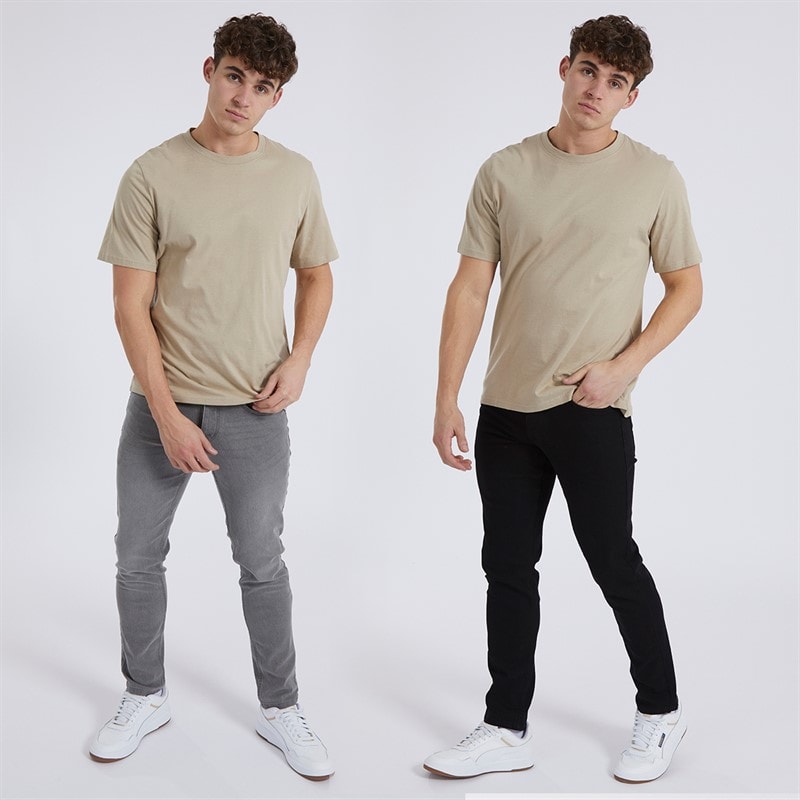 Bench Herre Eddie To-pak Slim Fit Jeans Sort/Mellemgrå - Billede 3
