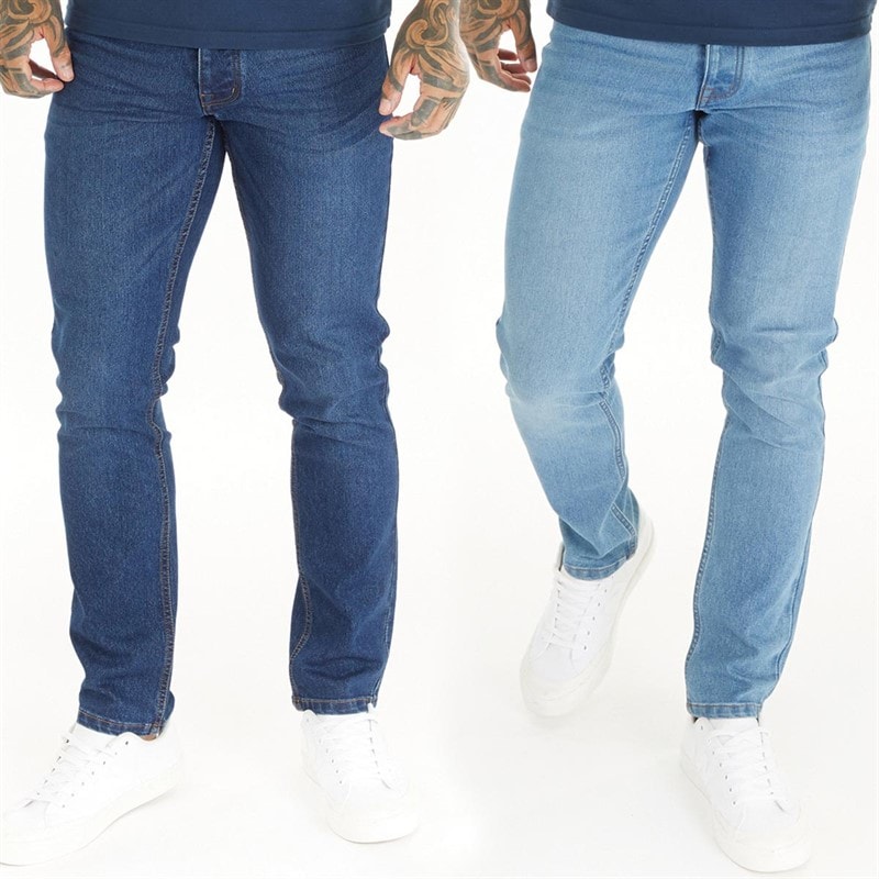 Bench Herre Eddie To-pak Slim Fit Jeans Mørk Indigo Vask / Mellem Blå Vask - Billede 1
