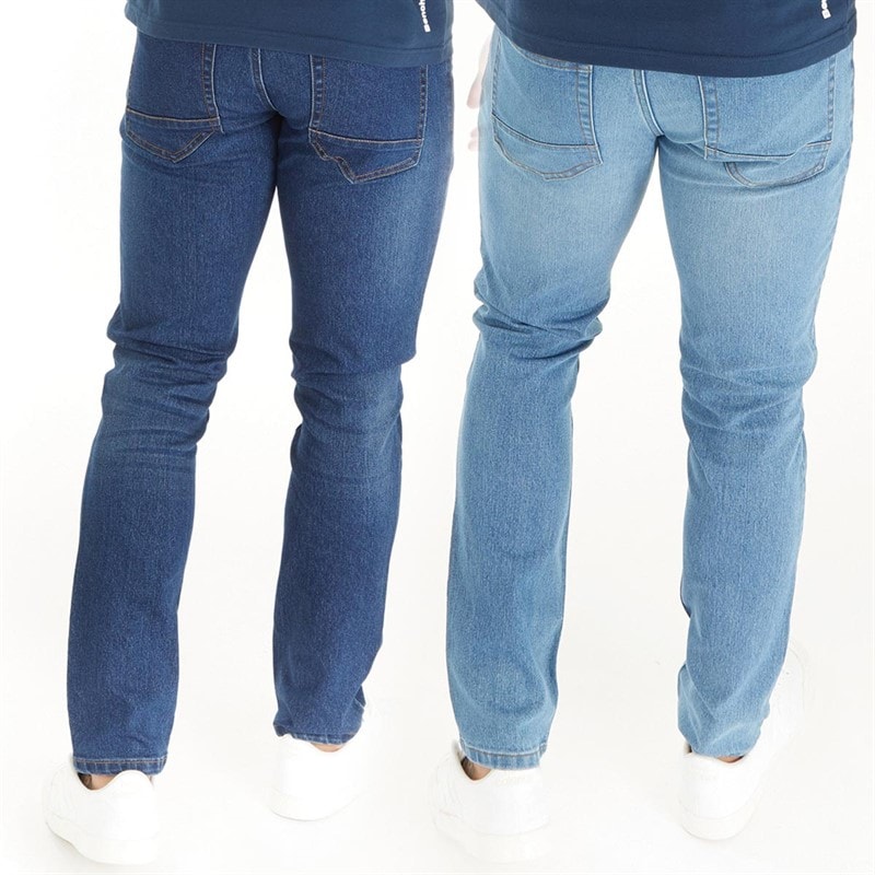 Bench Herre Eddie To-pak Slim Fit Jeans Mørk Indigo Vask / Mellem Blå Vask - Billede 2