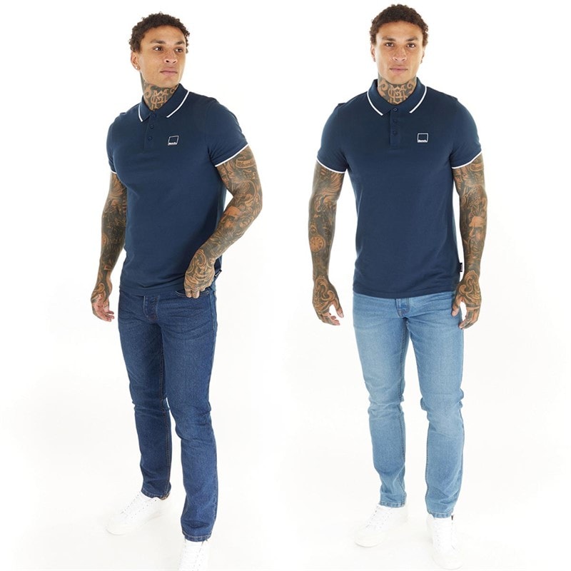 Bench Herre Eddie To-pak Slim Fit Jeans Mørk Indigo Vask / Mellem Blå Vask - Billede 3