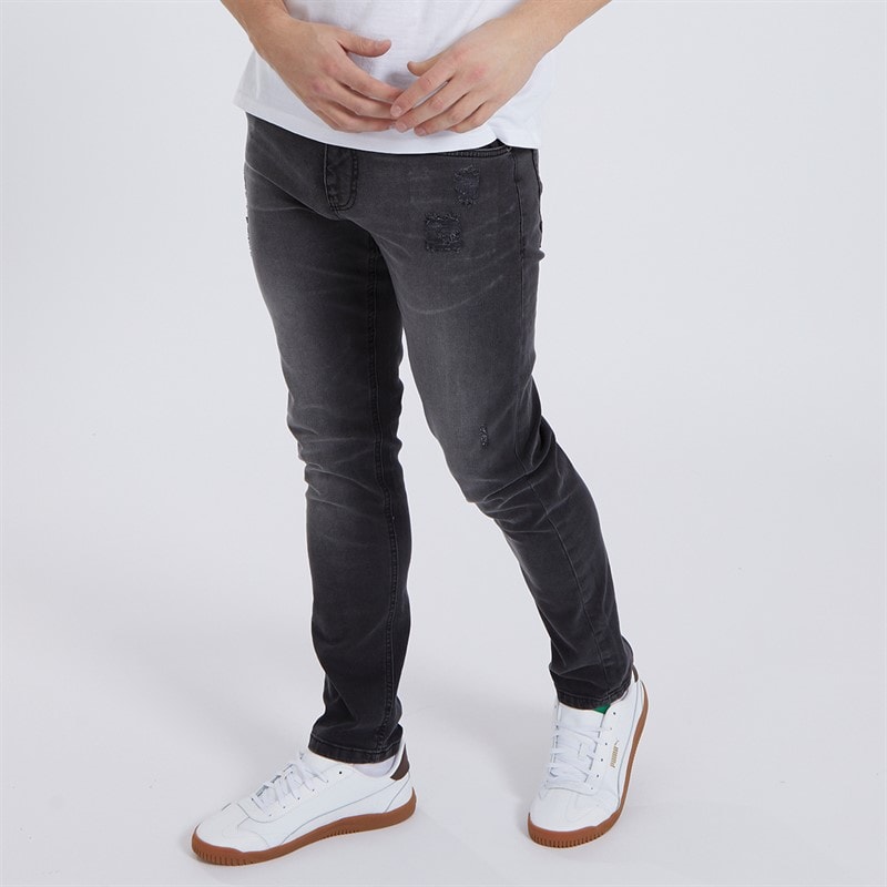 Bench Herre Afspændte Koniske Jeans Vintage Sort