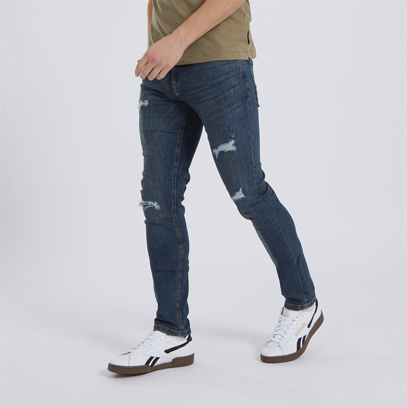 Bench Herre Afspændte Koniske Jeans Vintage Blå - Billede 1