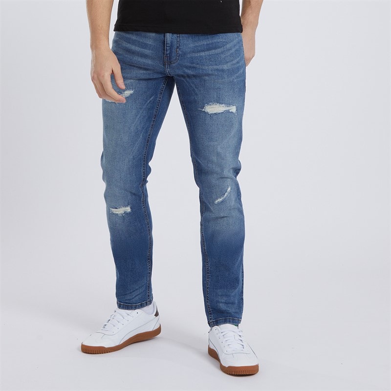 Bench Herre Afslappede Tapede Jeans Lyseblå - Billede 1