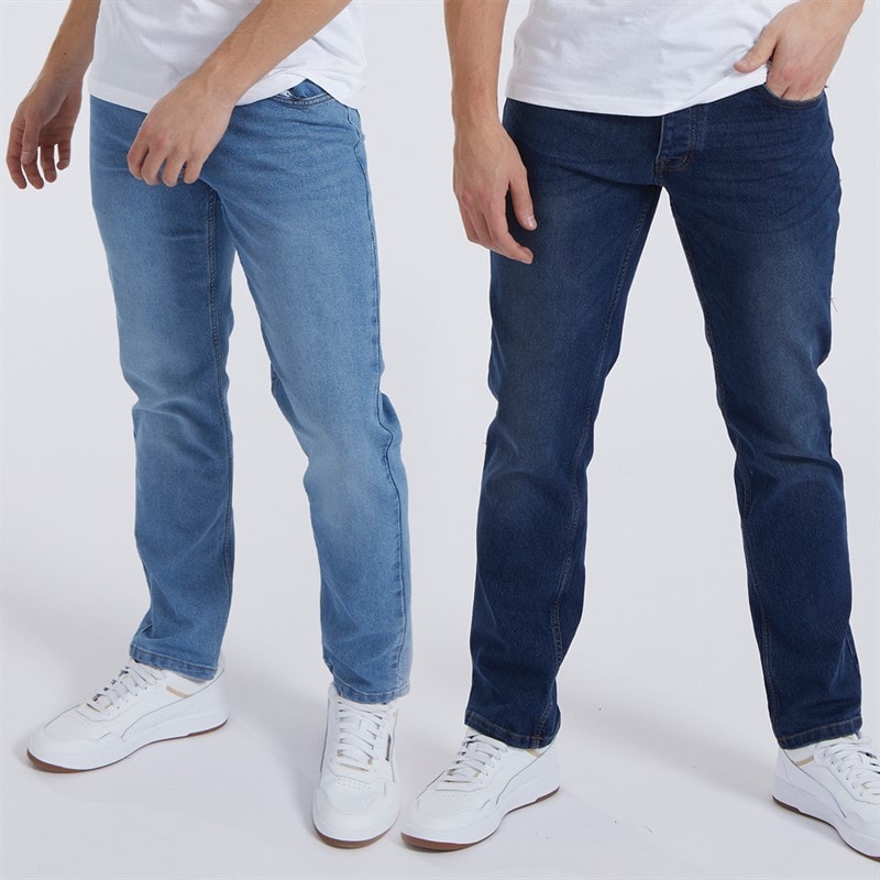Bench Herre Stuart Jeans med lige pasform - topak i Indigo/Mid Wash - Billede 1