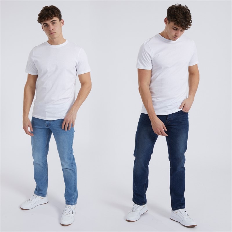 Bench Herre Stuart Jeans med lige pasform - topak i Indigo/Mid Wash - Billede 3