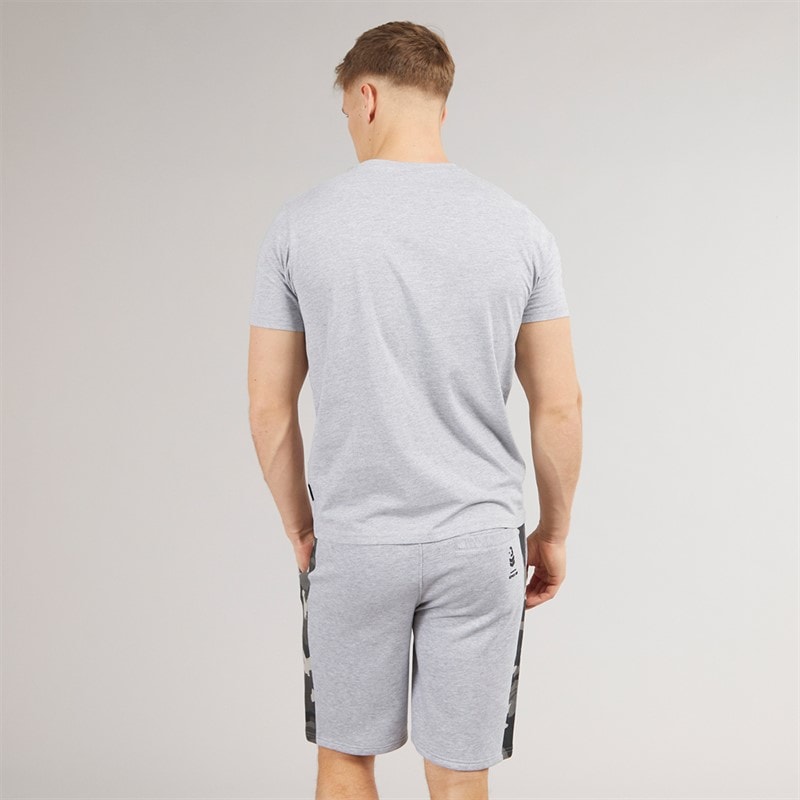 Bench Herre Sanlo T-shirt og shorts sæt Grey Marl - Billede 2
