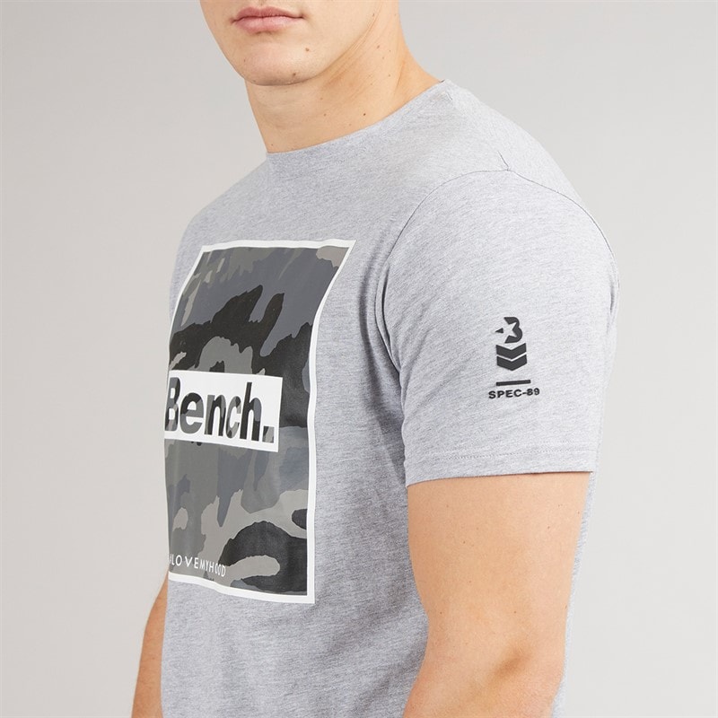 Bench Herre Sanlo T-shirt og shorts sæt Grey Marl - Billede 3