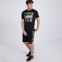 Bench Herre Sanlo T-shirt og Shorts Sæt Sort