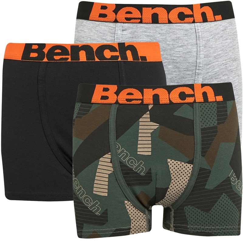 Bench Drenge Boxer Shorts 3-pak Digi Camo/Sort/Grå Melange - Billede 1