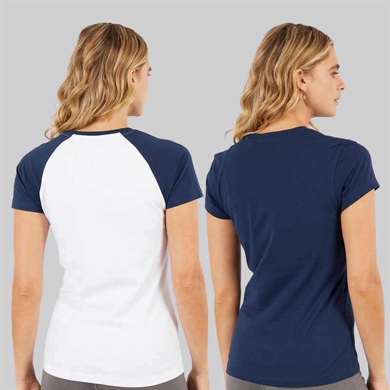 Bench Dame T-shirts Nerissa Topak Hvid/Blå - Billede 2