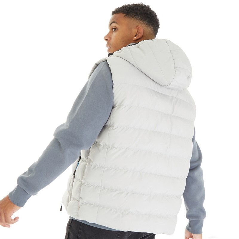 Bench Herre Galban Hættetrøje Puffer Vest Frostgrå - Billede 2