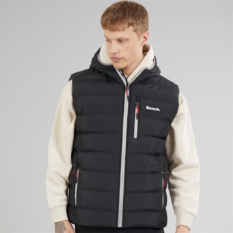 Bench Mænd Galban Hættepuffer Vest Sort - Billede 3