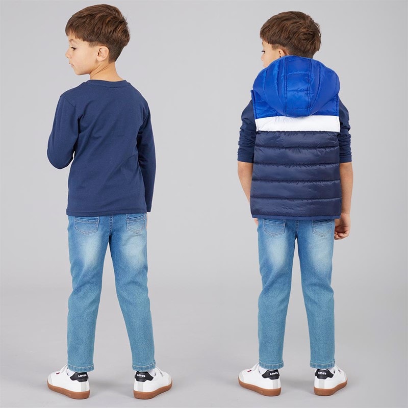 Bench Drenge dunjakke vest T-shirt og jeans sæt Blå - Billede 2