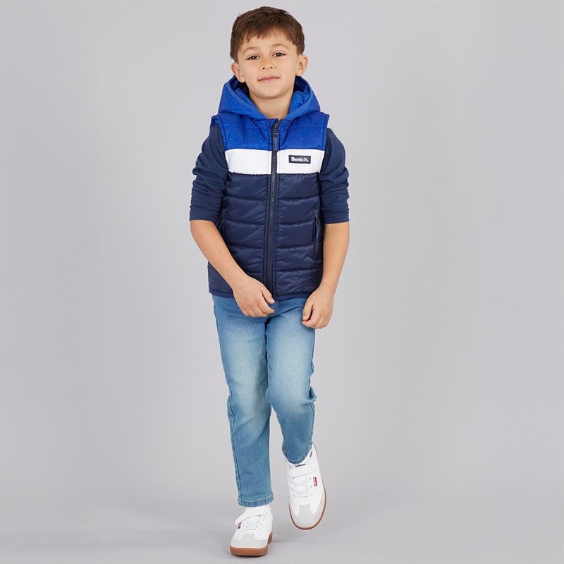 Bench Drenge dunjakke vest T-shirt og jeans sæt Blå - Billede 4