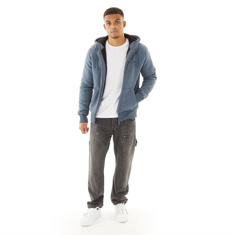 Bench Herre Baraz Hoodie Marine Melange - Billede 4