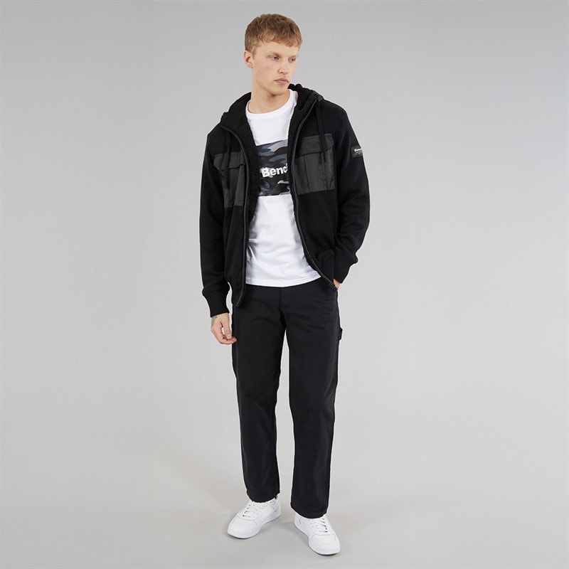 Bench Herre Strikket Hoodie Sort - Billede 4