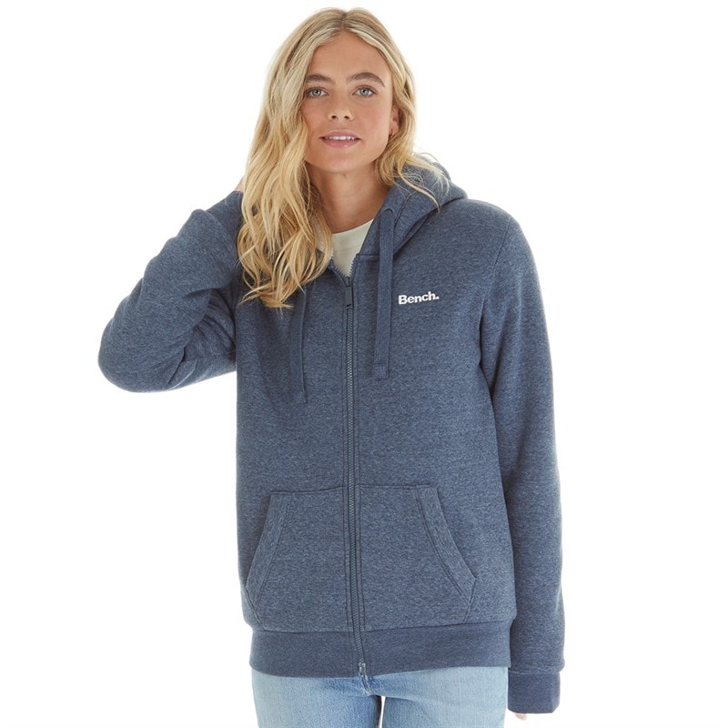 Bench Dame Mintz Teddyforet Zip-gennem Trøje Marine Melange - Billede 1