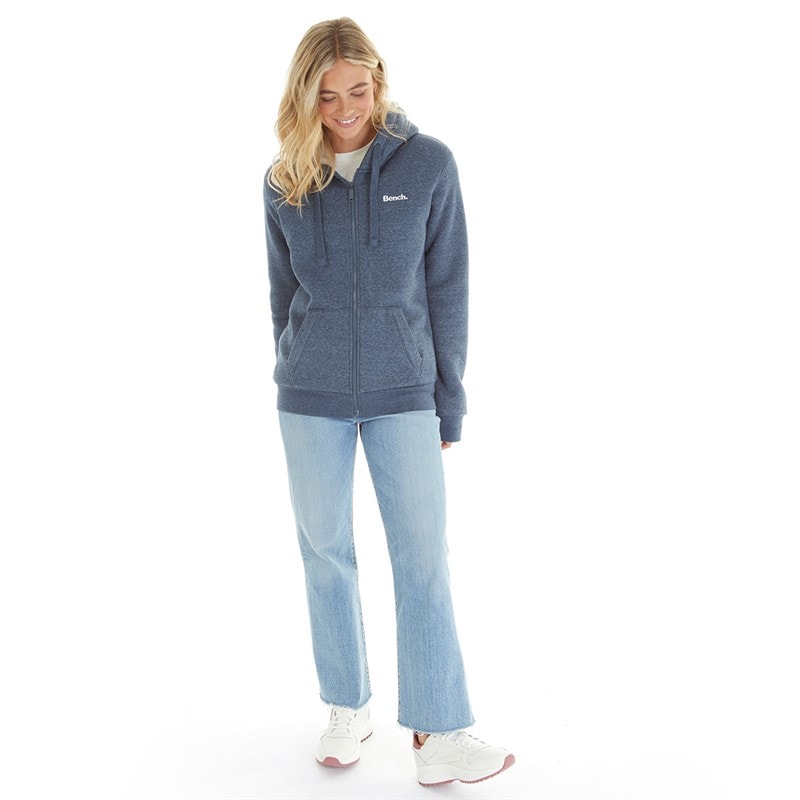 Bench Dame Mintz Teddyforet Zip-gennem Trøje Marine Melange - Billede 4