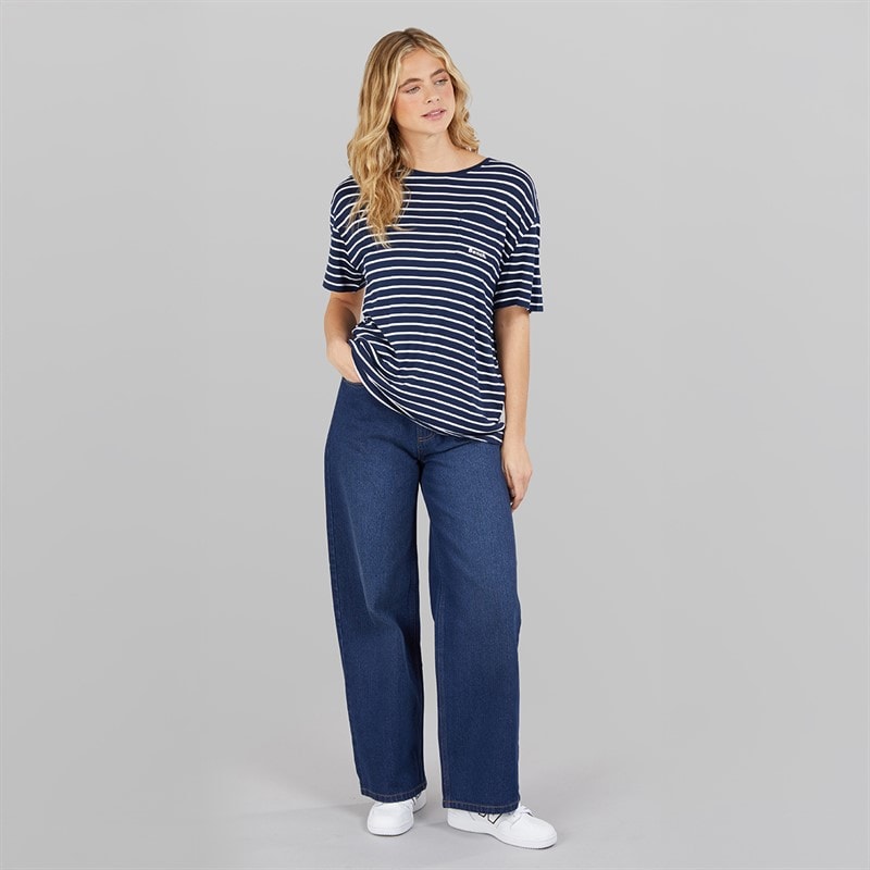 Bench Jeans med vid ben kvinder Mørkeblå - Billede 4