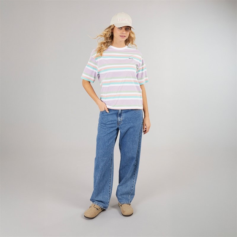 Bench T-shirt Sharni med lilla striber til kvinder - Billede 3