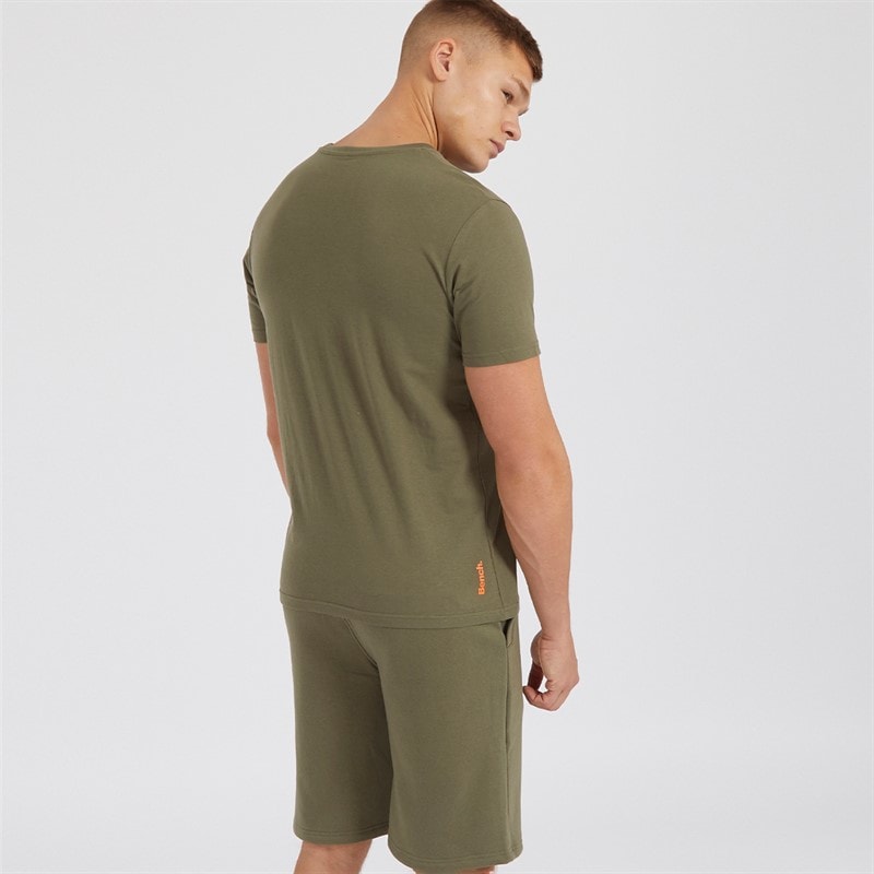 Bench Herre Gowsen T-shirt og Shorts Sæt Khaki Grøn - Billede 2