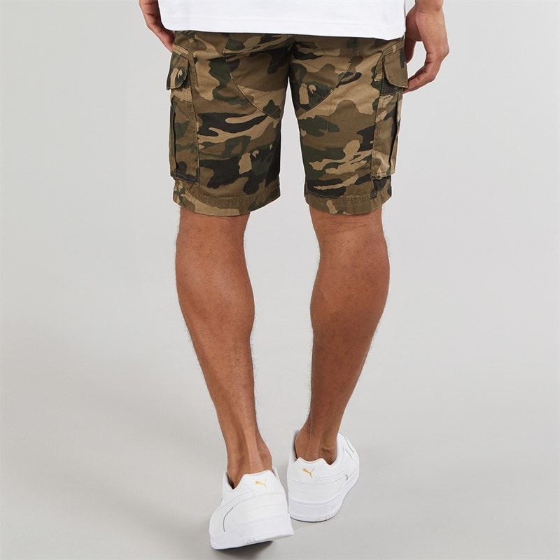 Bench Herre Noahs Cargo Shorts Khaki Camo - Billede 2