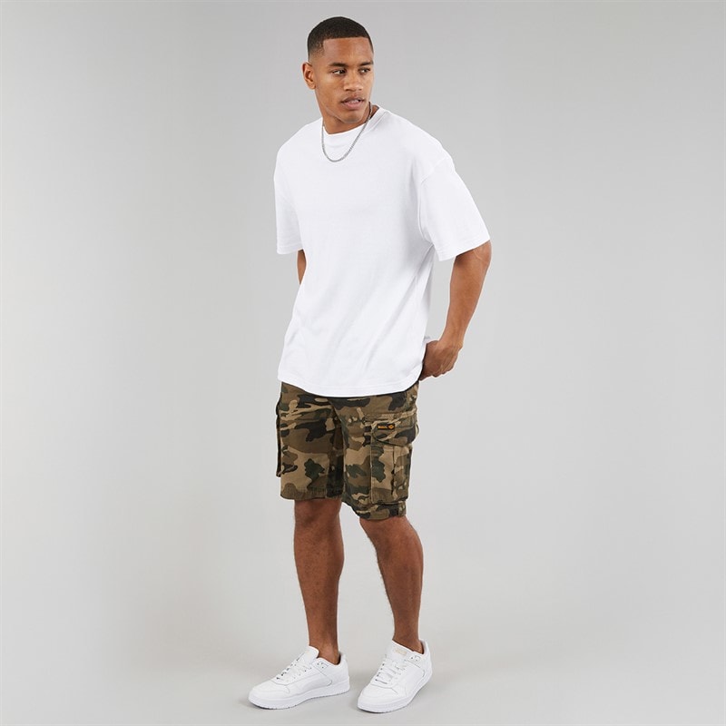 Bench Herre Noahs Cargo Shorts Khaki Camo - Billede 4