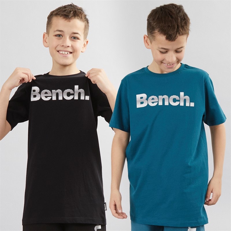 Bench Drenge Trinti To-Pak T-Shirts Teal/Sort - Billede 1