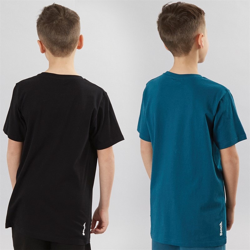 Bench Drenge Trinti To-Pak T-Shirts Teal/Sort - Billede 2