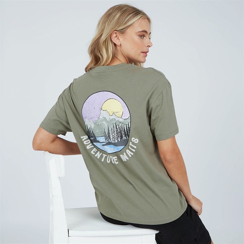 Bench T-shirt Oona Kaki Ash Dame