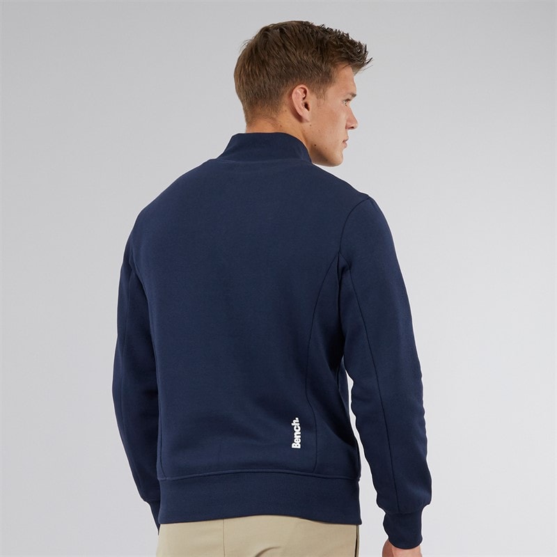Bench Herre Plinth Spots 1/4 Zip Funnel Neck Sweatshirt Navy - Billede 2