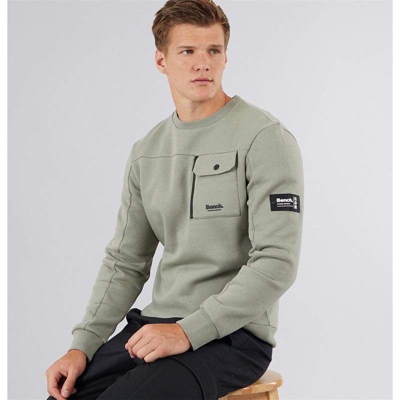 Bench Herre Rissio Utility Sweatshirt Salvie - Billede 1