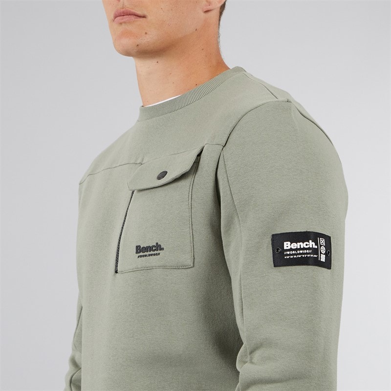 Bench Herre Rissio Utility Sweatshirt Salvie - Billede 3