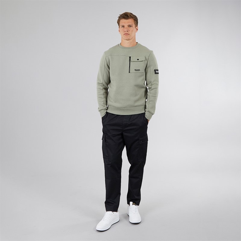 Bench Herre Rissio Utility Sweatshirt Salvie - Billede 4