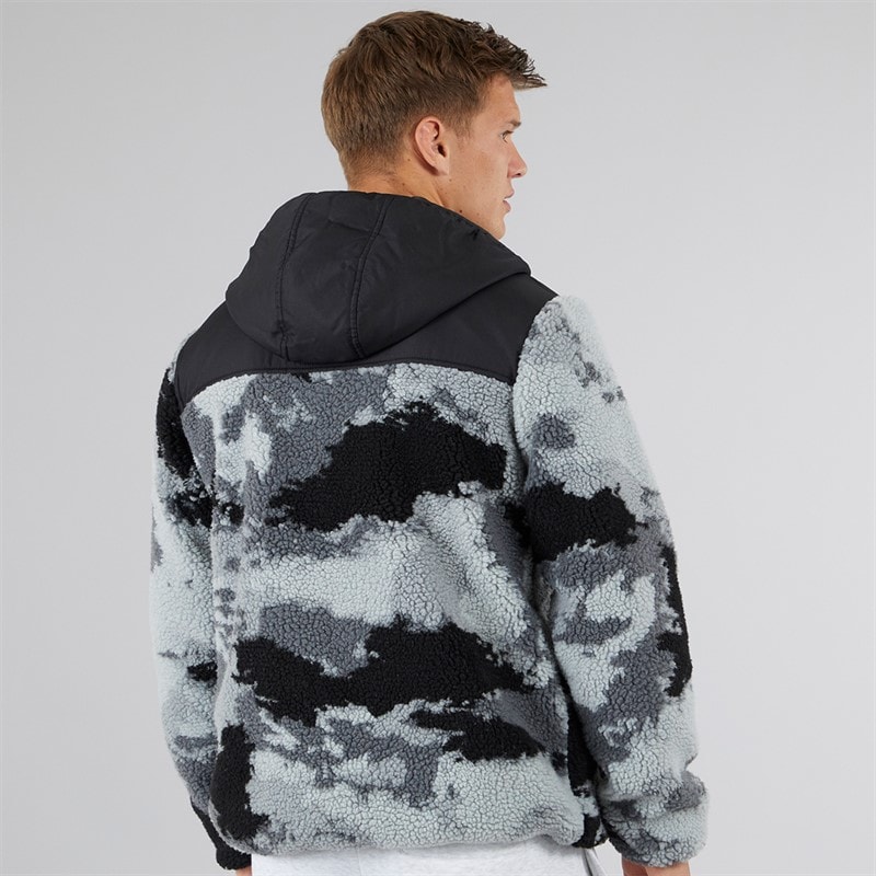 Bench Herre Sableo Fleece Hættetrøje Sort Camo - Billede 2